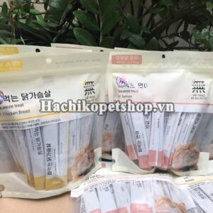 Súp Thưởng Cho Mèo Thịt Ức Gà Và Cá Hồi ( 40 que)