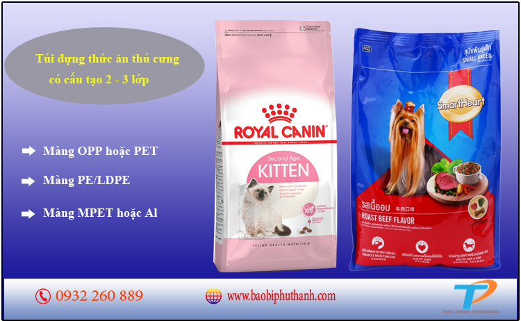 Đừng Chỉ Đọc Thành Phần: 3 Dấu Hiệu Nhận Biết Thức Ăn Thú Cưng "Xịn" Qua Bao Bì 2 Bao bì đựng thức ăn thú cưng